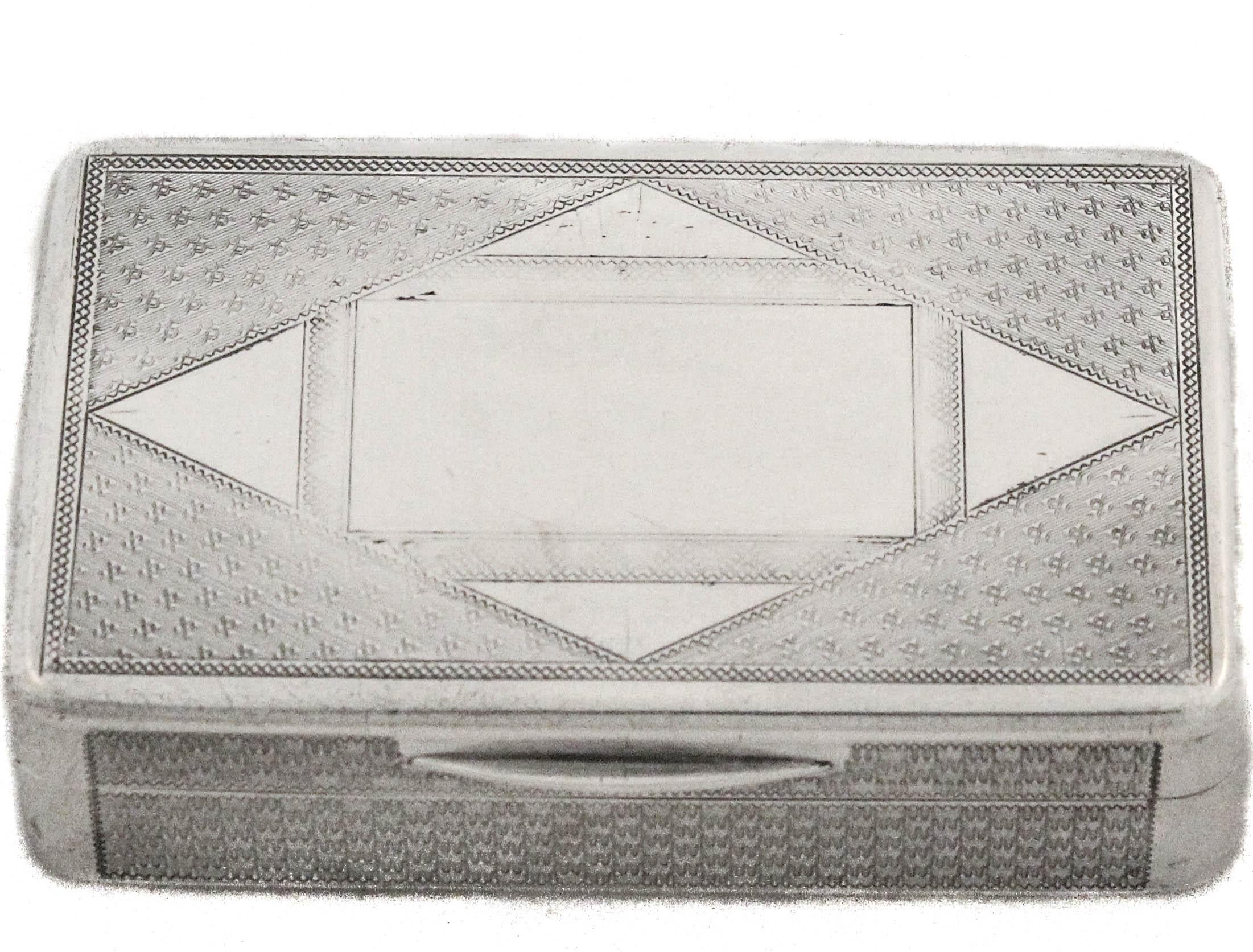 Late 19th Century Sterling Silver Snuff Box For Sale