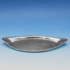 Antique George III Neoclassical Sterling Silver Snuffer Tray 1786 Henry Chawner