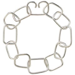 Sterling Silver "Soft Squares" 8" Link Bracelet