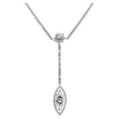 Sterling Silver Soleil Marquise Chain Necklace Natalie Barney