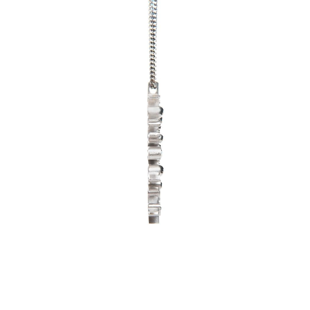 Contemporary Sterling Silver Soleil Pendant Chain Necklace Natalie Barney For Sale
