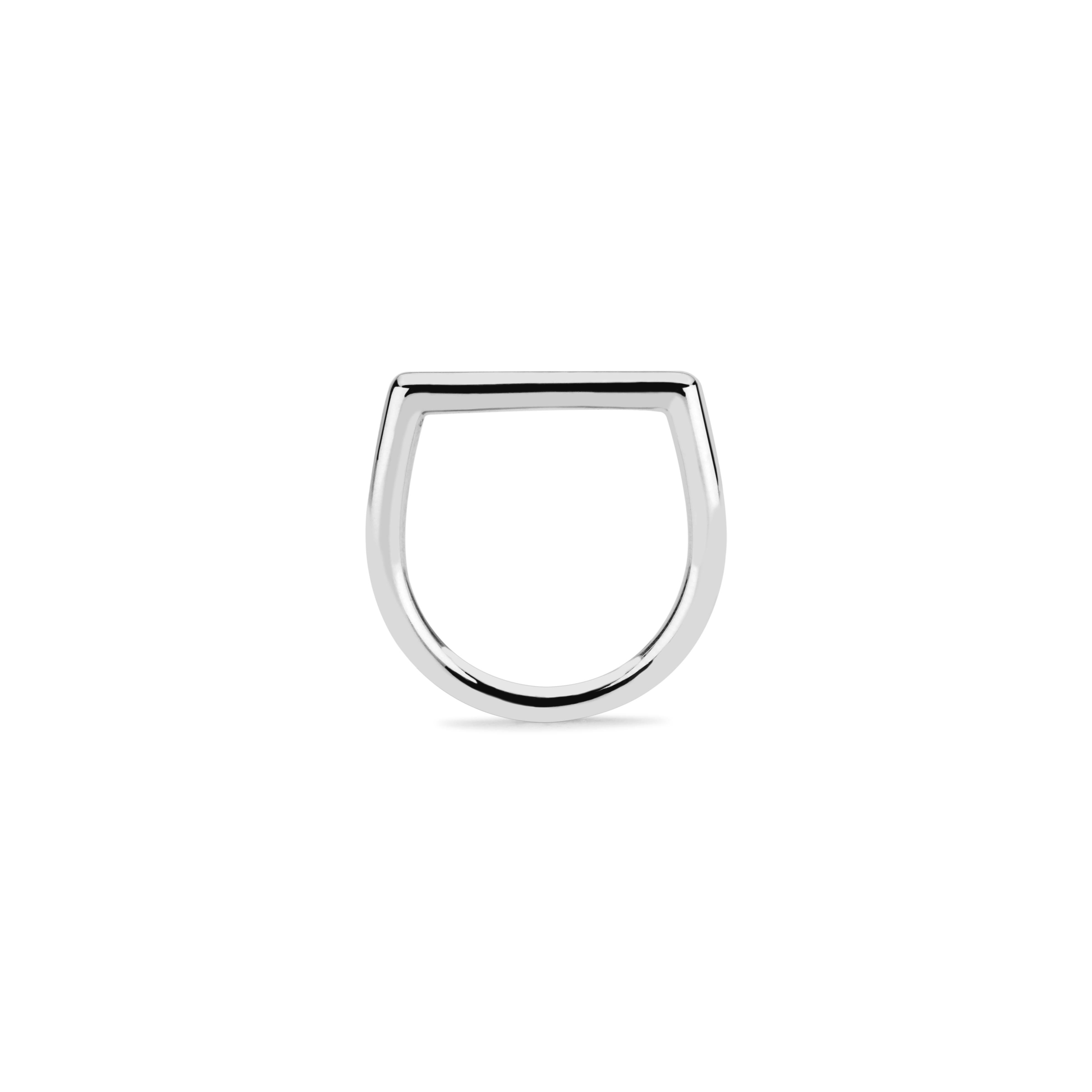 Contemporary Sterling Silver Solid Stacking Ring For Sale
