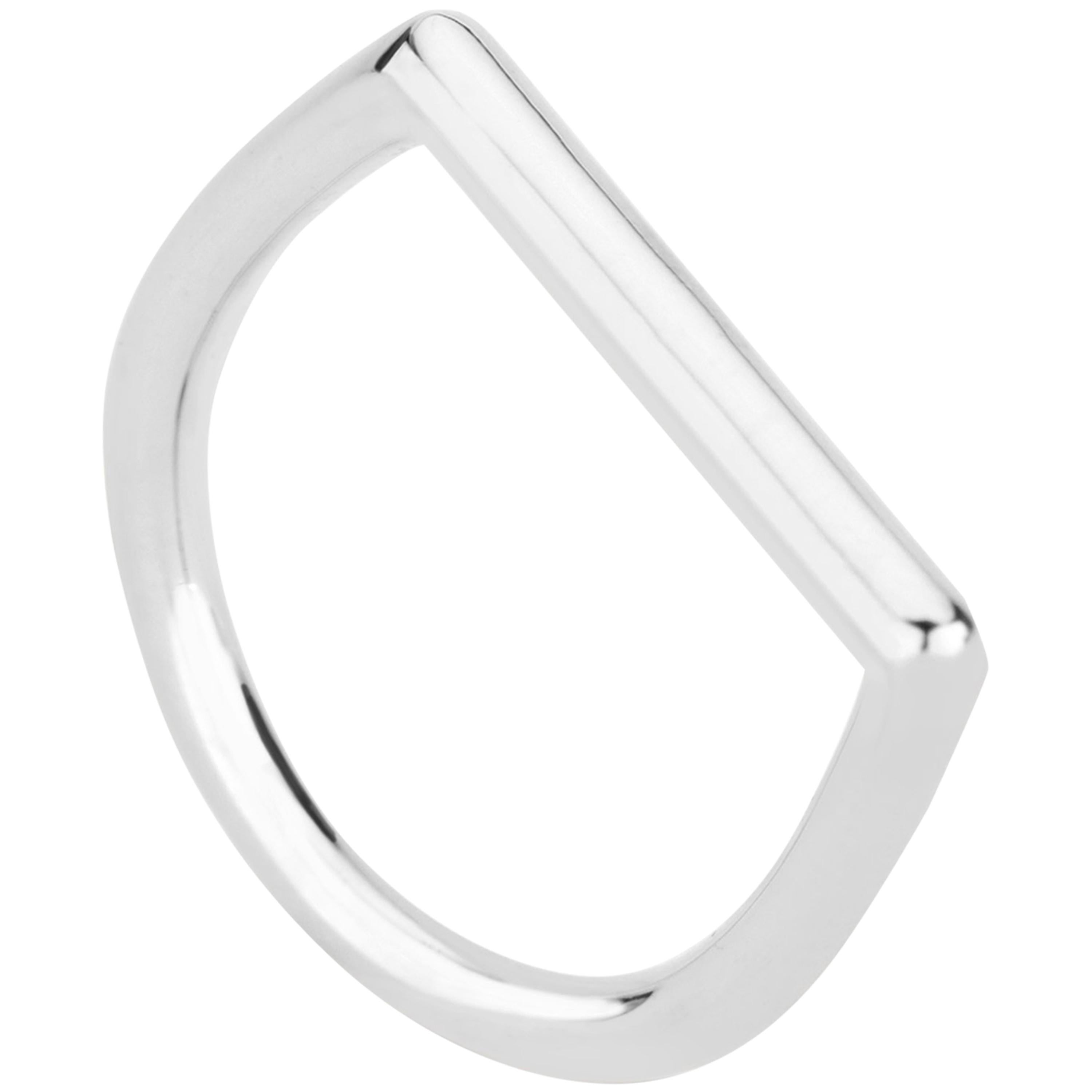 Sterling Silver Solid Stacking Ring For Sale