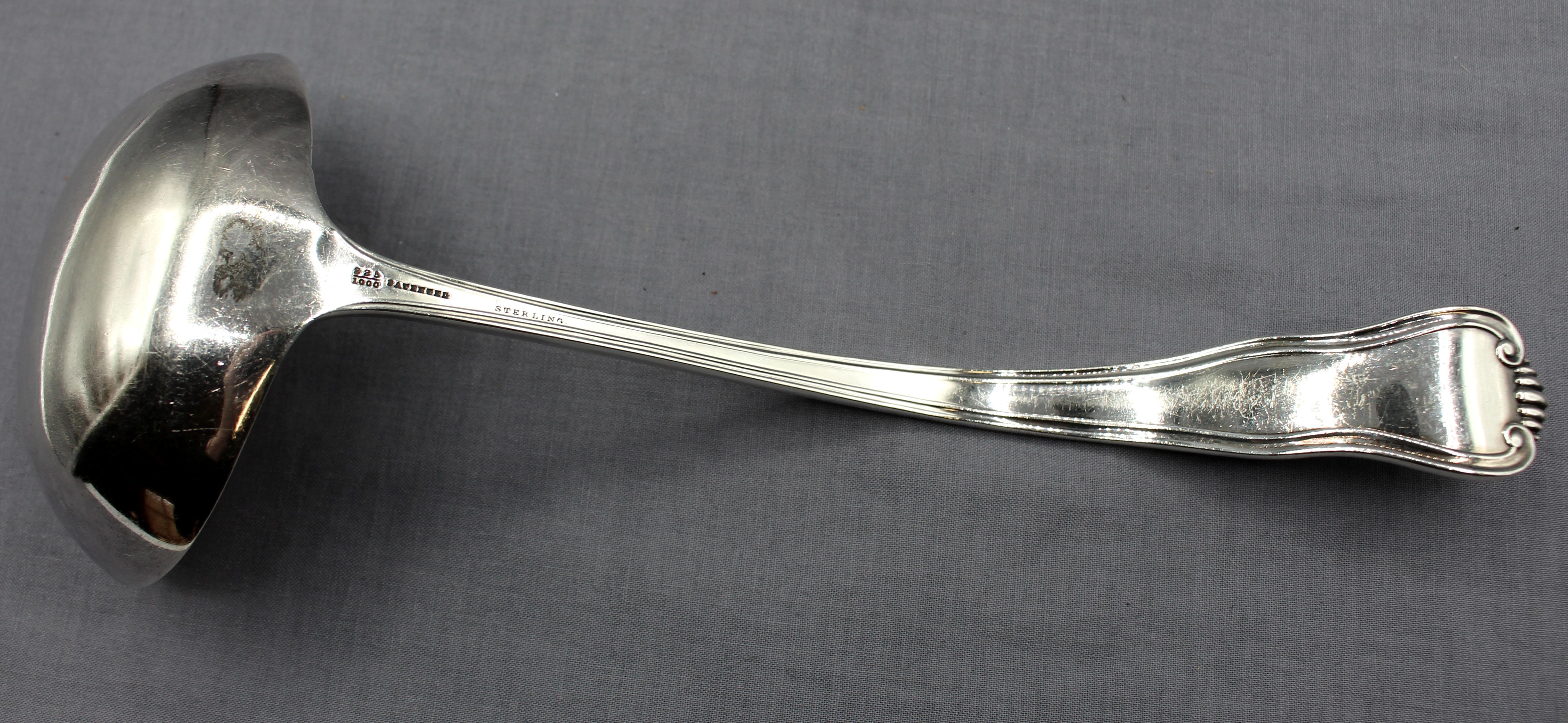 Edwardian Sterling Silver Soup Ladle by Frank Smith in 1910 For Sale