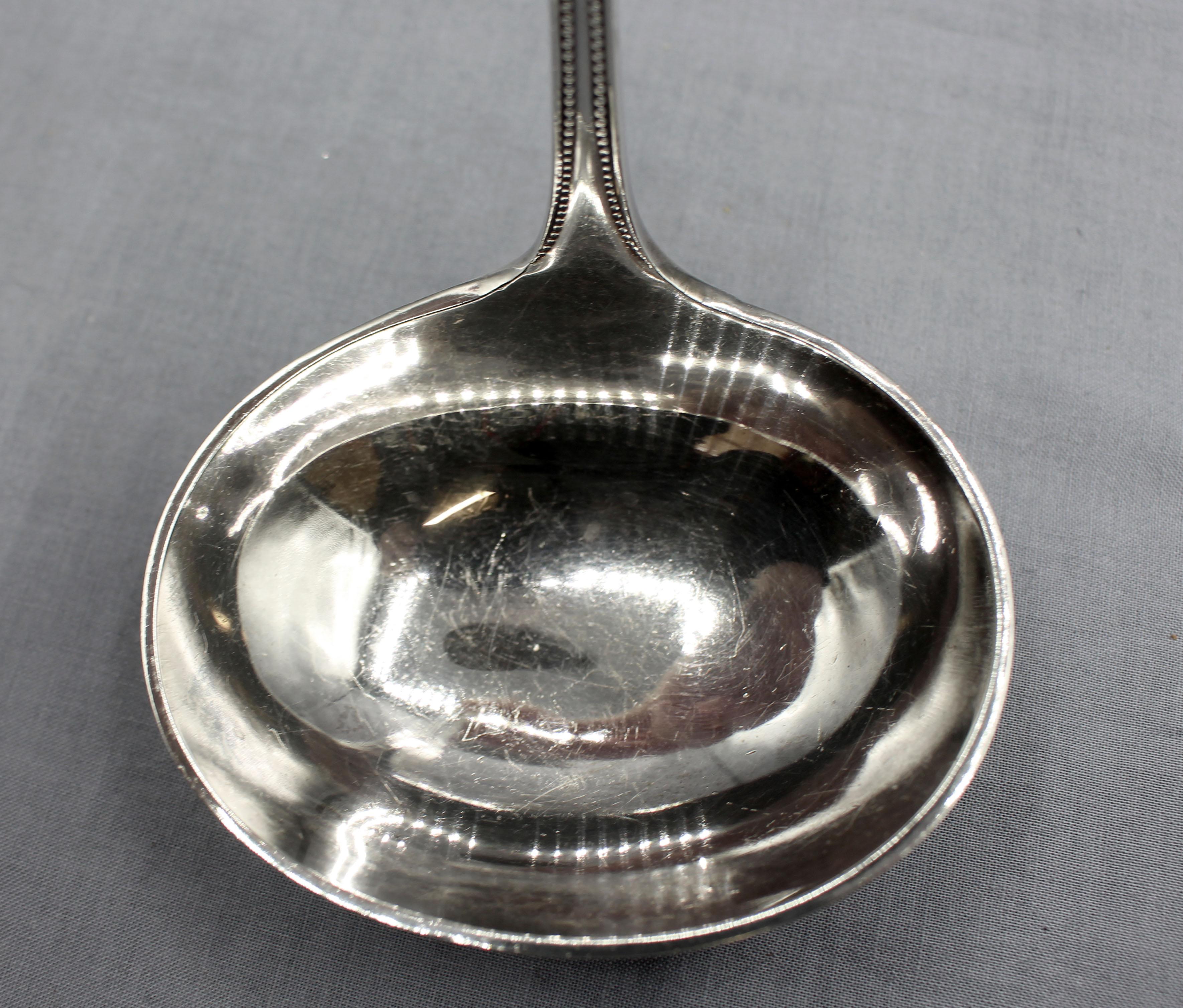 American Sterling Silver Soup Ladle by Frank Smith in 1910 For Sale
