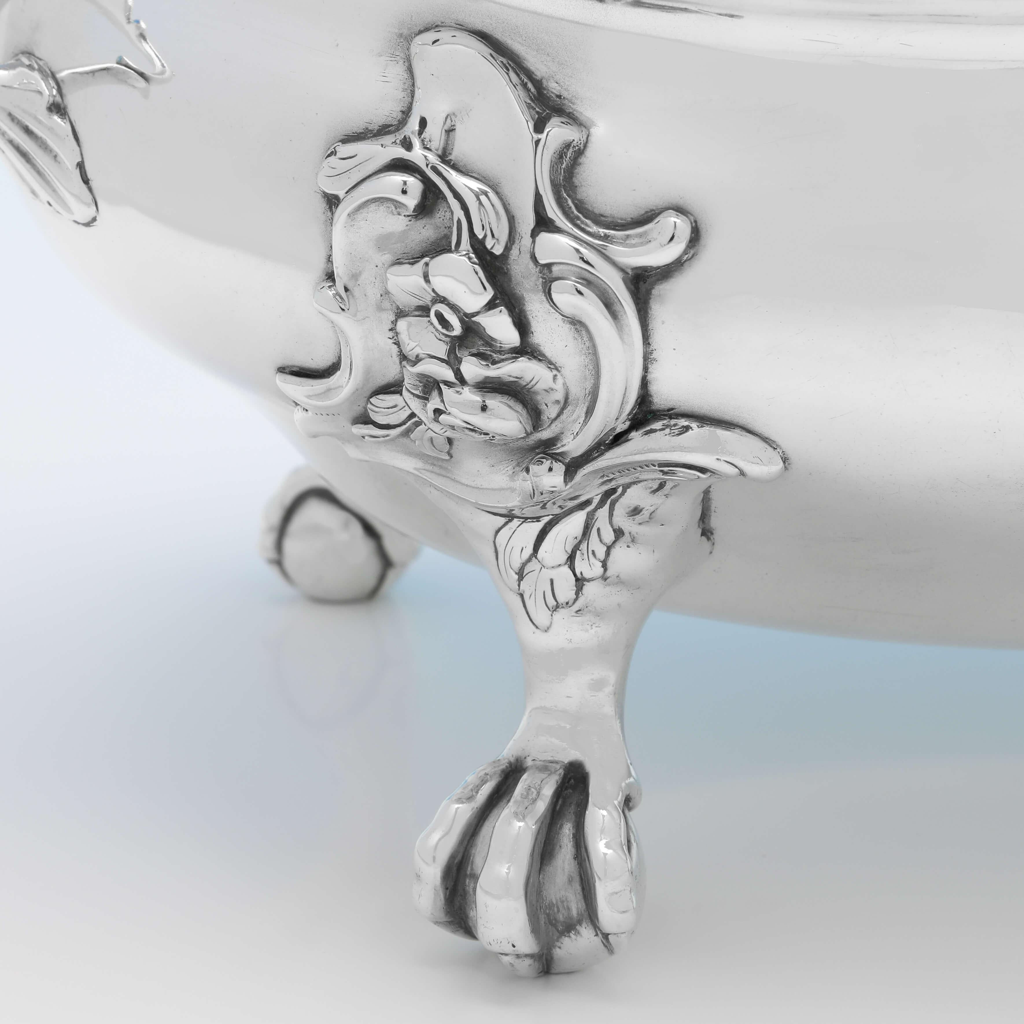 Rococo George III Sterling Silver Soup Tureen, Herne & Butty, London, 1766 For Sale 2