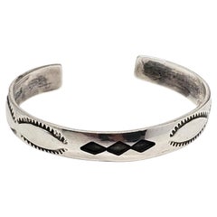 Sterling Silver Southwestern Engraved Cuff Bracelet #24628