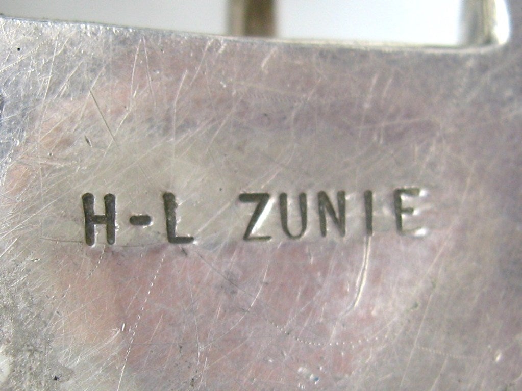 Black Sterling Silver Southwestern Zuni Inlaid Belt Buckle L H Zunie Turquoise  For Sale