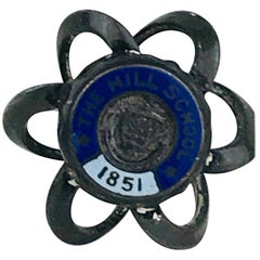 Sterling Silver Spiral Style Finishing School Emblem, 1851 the Hill School