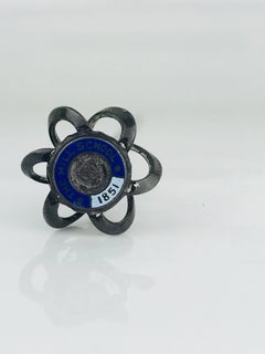 Sterling Silver Spiral Style Finishing School Emblem, 1851 the Hill School