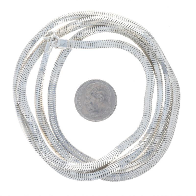 Quadratische Schlangenkette-Halskette aus Sterlingsilber 30