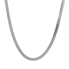 Quadratische Schlangenkette-Halskette aus Sterlingsilber 30" - 925