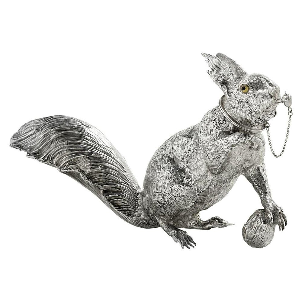 Sterling Silver "Squirrel" Cocktail Shaker by L. Neresheimer