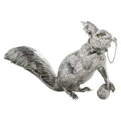 Sterling Silver "Squirrel" Cocktail Shaker by L. Neresheimer