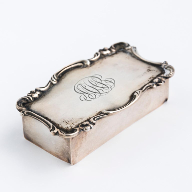 Sterling Silver Stamp Box by Gorham For Sale at 1stdibs