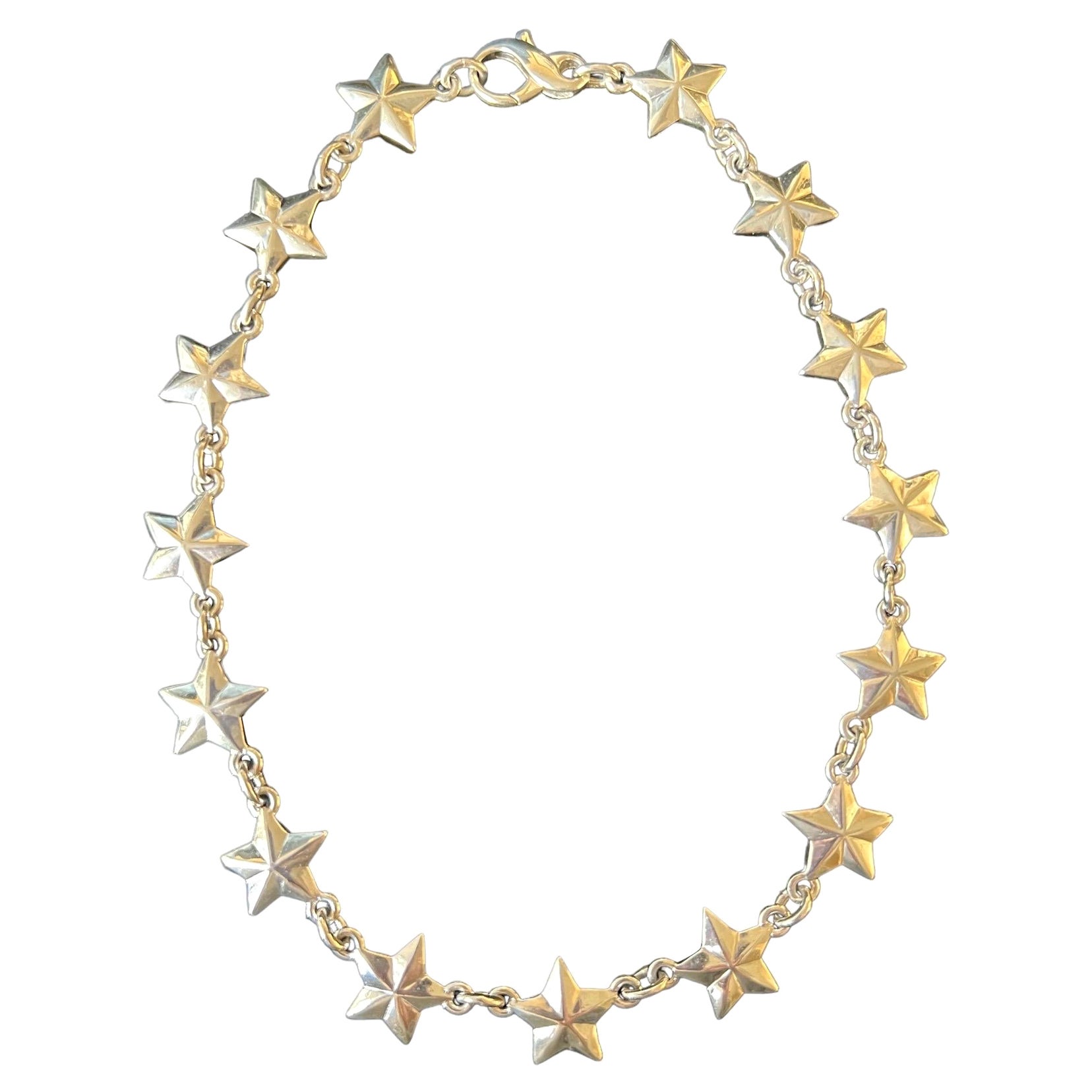 Collier ras du cou en étoile en argent sterling 16"".