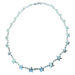 16 Sterlingsilber Star Choker-Halskette