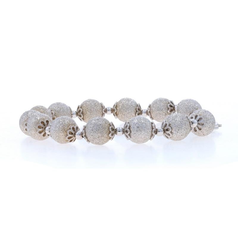 De las mujeres Pulsera de plata de ley con cuentas de polvo de estrellas 7 3/4