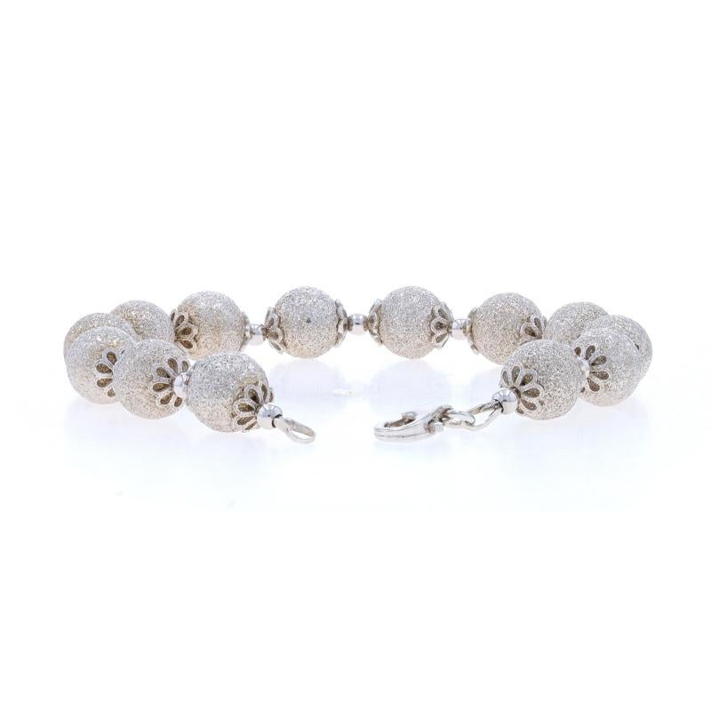 Pulsera de plata de ley con cuentas de polvo de estrellas 7 3/4
