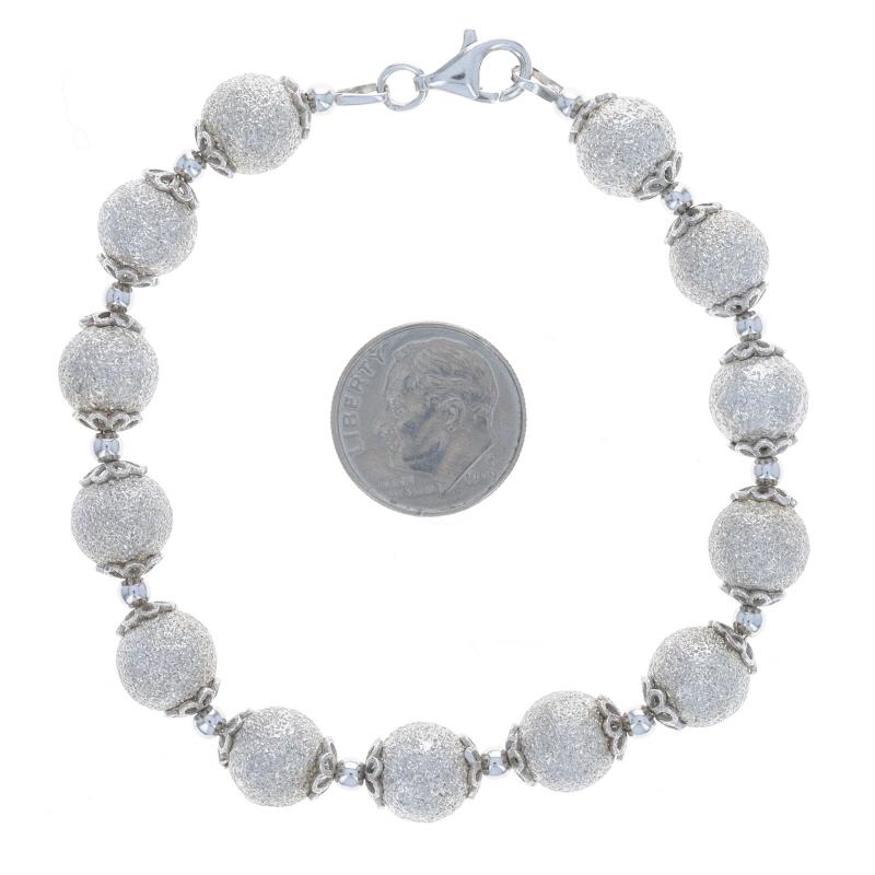 Pulsera de plata de ley con cuentas de polvo de estrellas 7 3/4