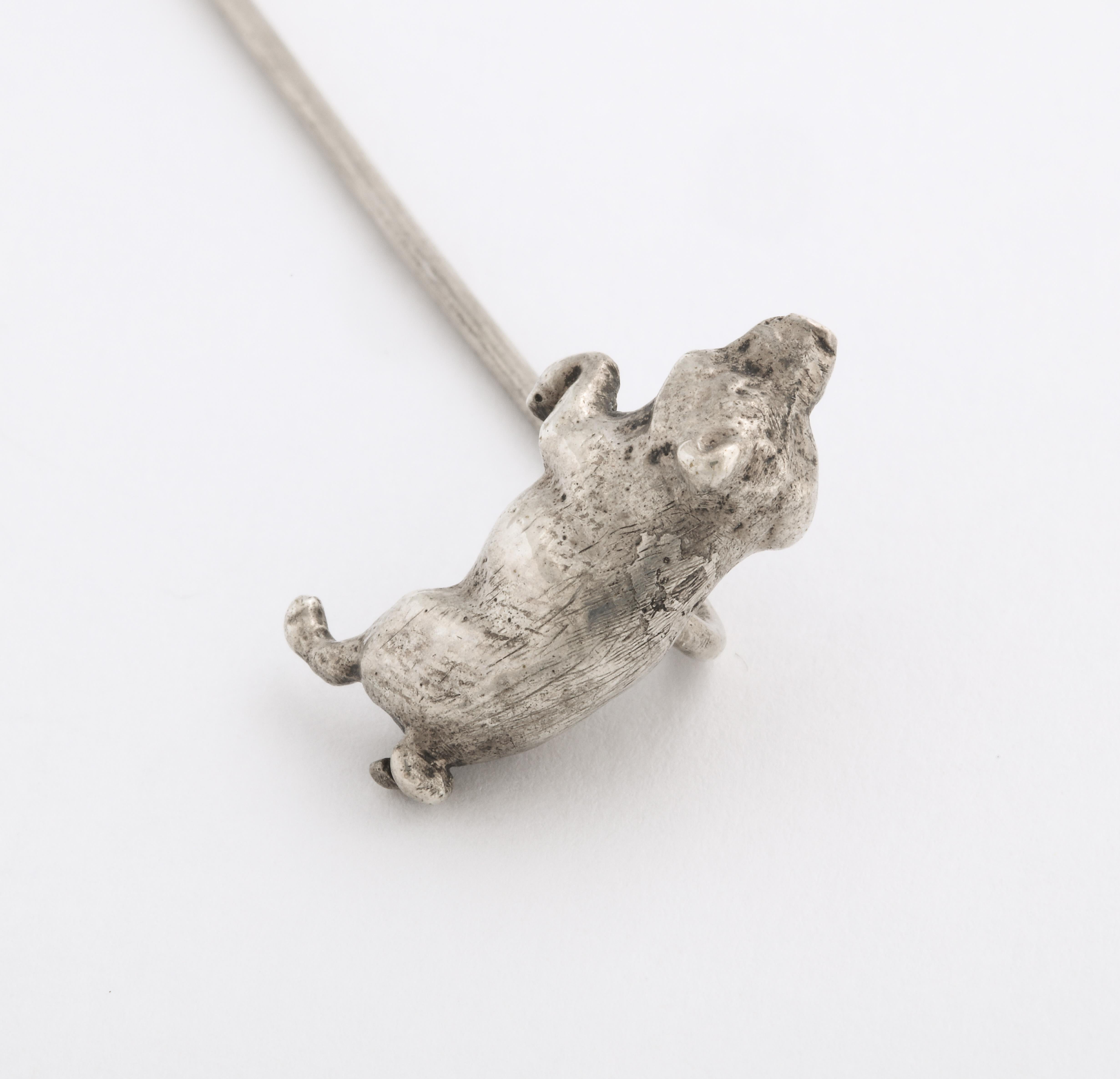 Sterling Silver Stickpin of a Wild Boar For Sale 1