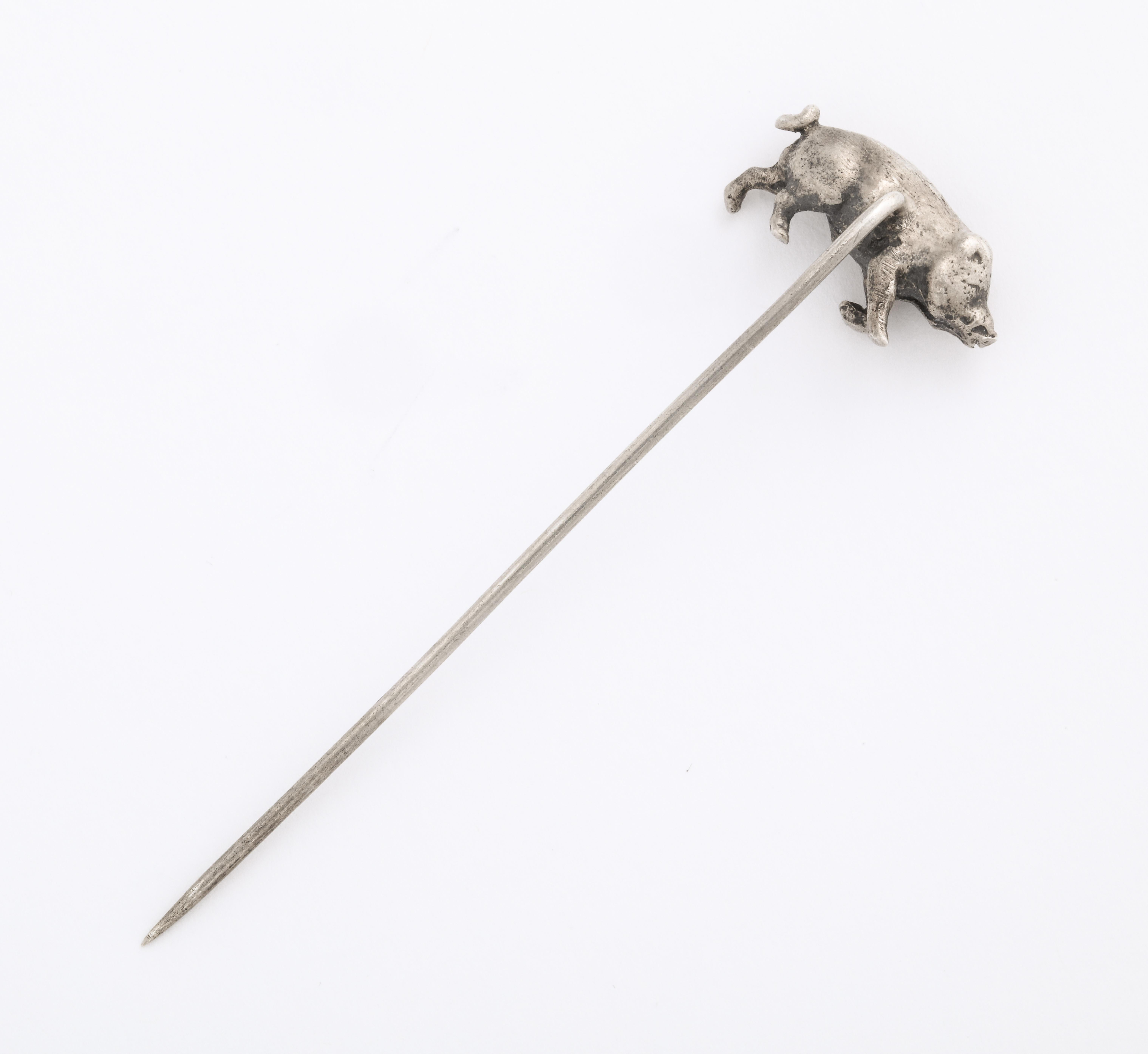 Sterling Silver Stickpin of a Wild Boar For Sale 2