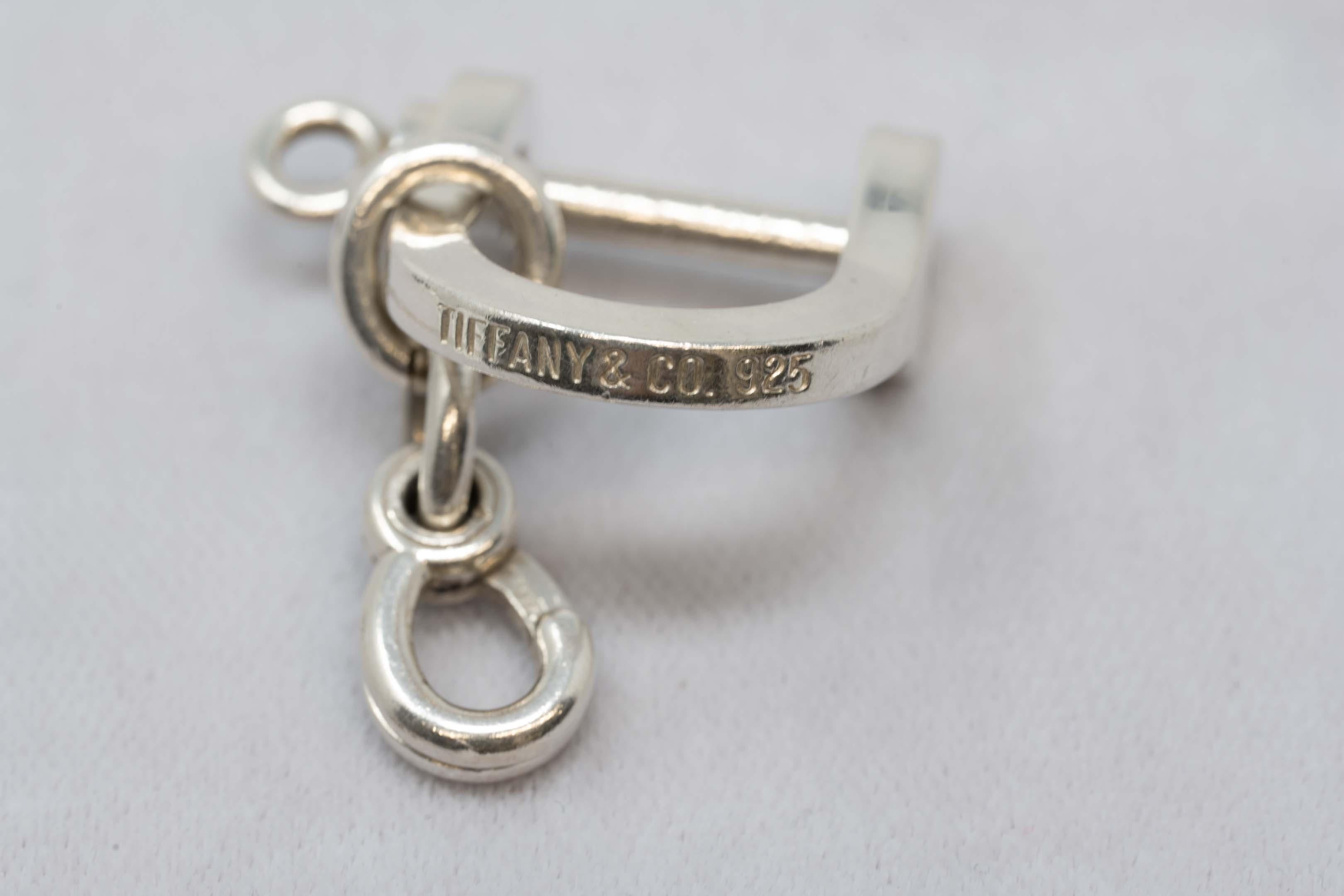 Porte-clés étrier en argent sterling de Tiffany & Co. Bon état - En vente à Montreal, QC