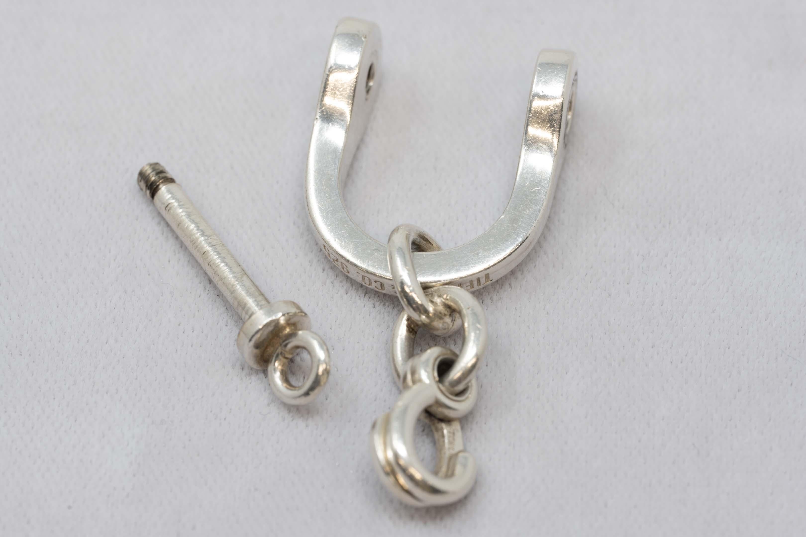 Porte-clés étrier en argent sterling de Tiffany & Co. Pour femmes en vente