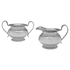 Zucker- und Milchkännchen-Set aus Sterlingsilber – Ahorn & Webb Sheffield 1927