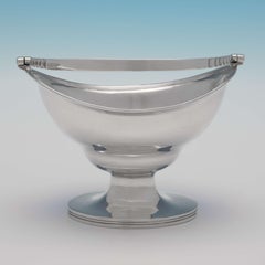 Cestino per zucchero in argento antico neoclassico del periodo Giorgio III Londra, 1795