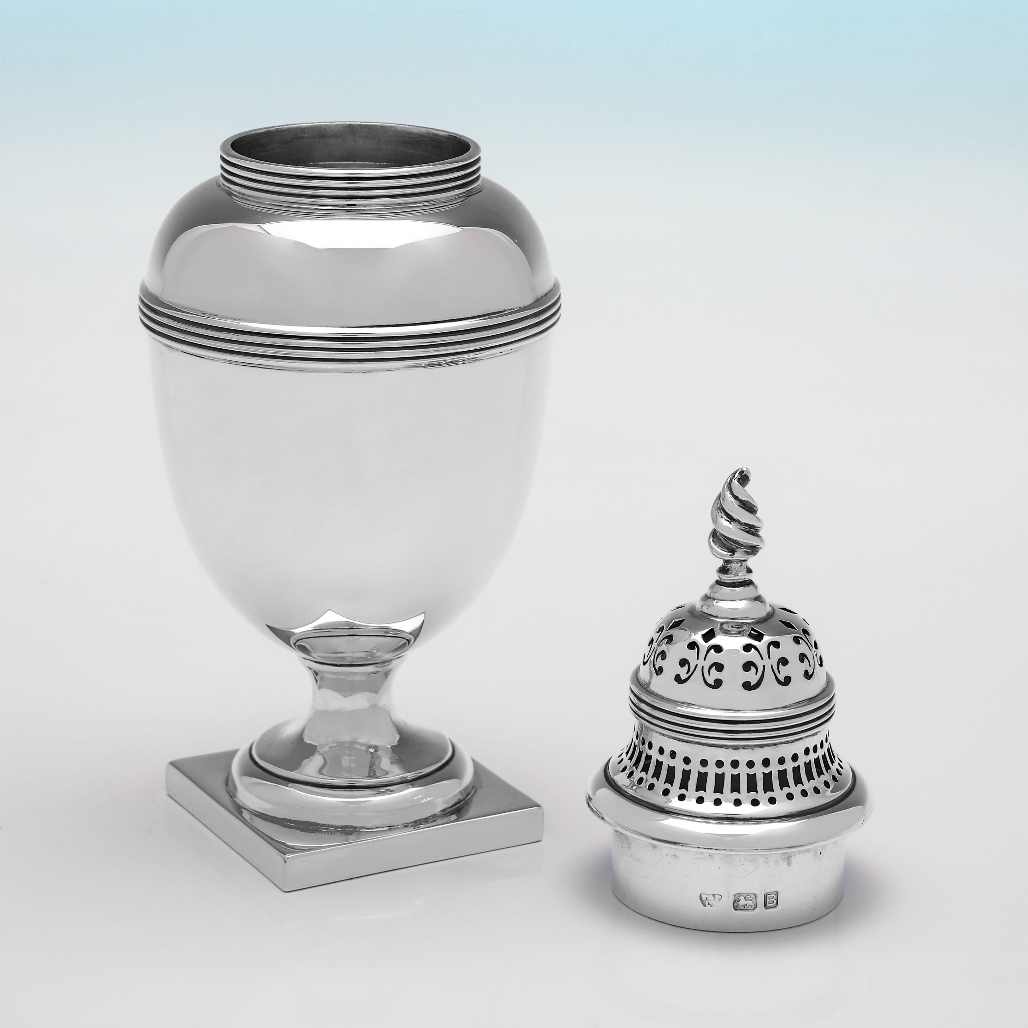 Azucarero de plata de ley matasellado en Londres en 1937 Art Decó en venta