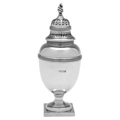 Azucarero de plata de ley matasellado en Londres en 1937