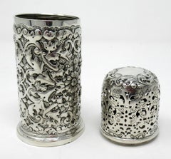 Sterling Silver Sugar Caster Pepper Shaker Muffineer Horace Woodward 1888 3.6ozs