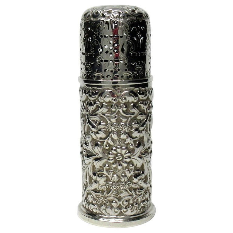 Sterling Silver Sugar Caster Shaker Muffineer Horace Woodward 1900. 4