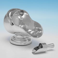 Handsome Edwardian Antique Sterling Silver Sugar Scuttle - London 1905 J. Evans