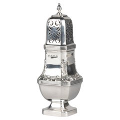 Shaker à sucre en argent sterling poinçonné Alexander Clark & Co Birmingham 1931