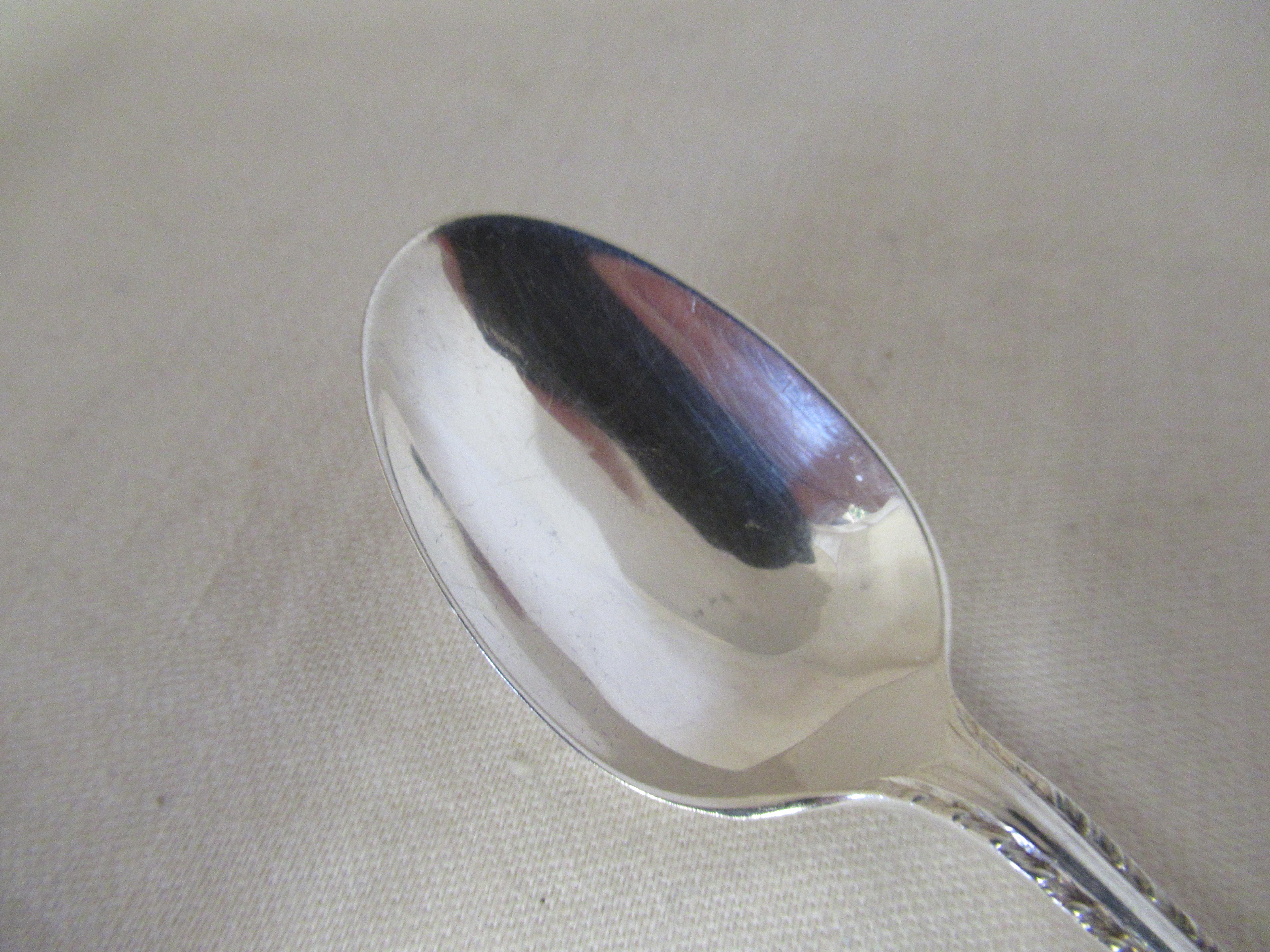 Hand-Crafted Sterling Silver  SUPERB VICTORIAN Set of 6 TEASPOONS & TONGS - Birmingham 1891 For Sale
