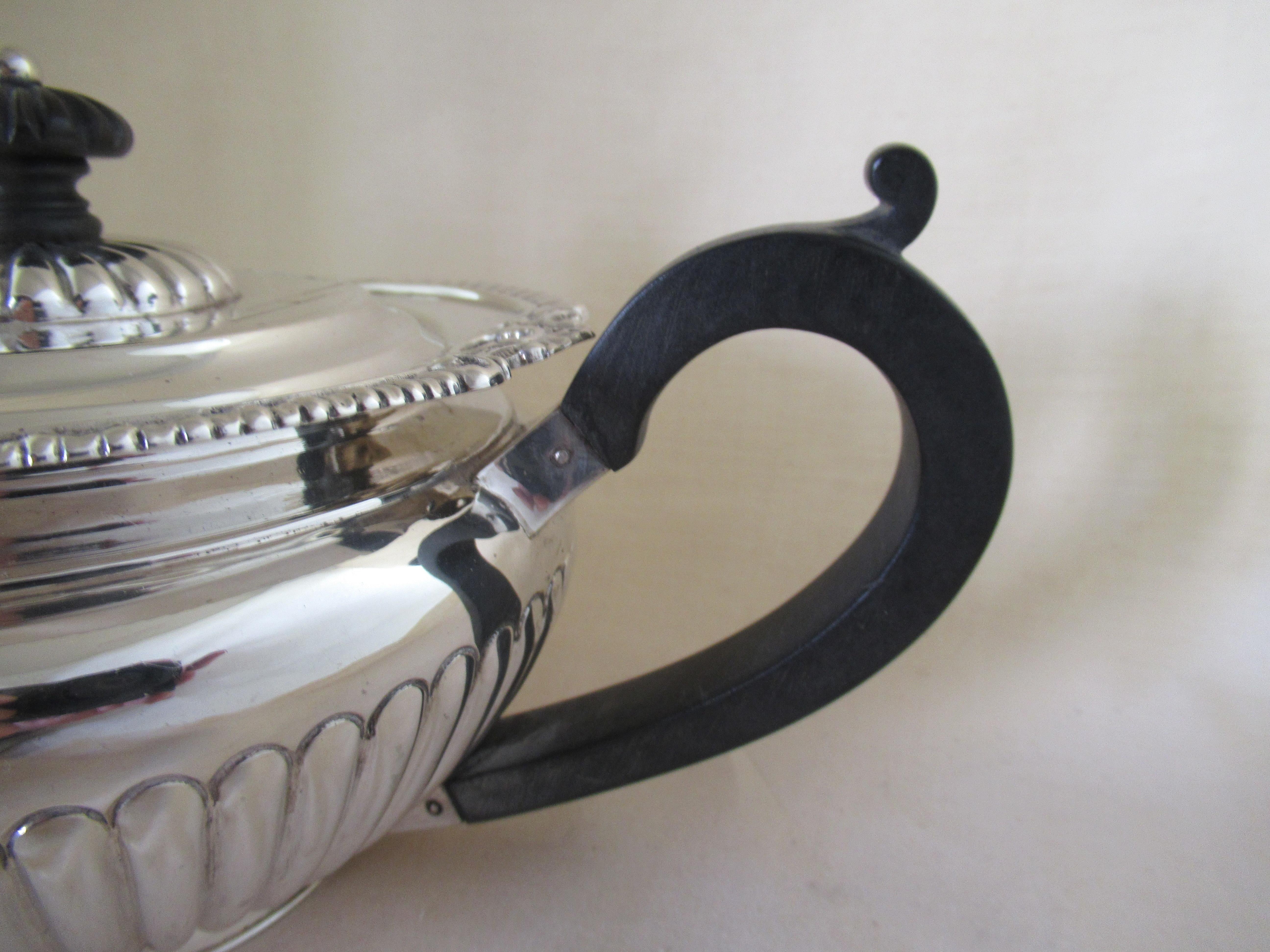 Hand-Crafted Sterling Silver SUPERIOR VICTORIAN TEAPOT  Hallmarked:- Birmingham 1895 For Sale