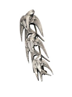 Sterling Silver Swallow Bird Pin Brooch # 19589