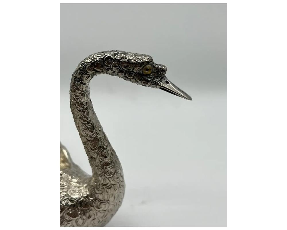 Sterling Silver Swan Bird by Buccellati Italy In Good Condition In Long Island City, NY