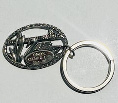 Sterling Silver Swan Boat Key Ring by Shreve, Crump & Low, Boston, since 1796
