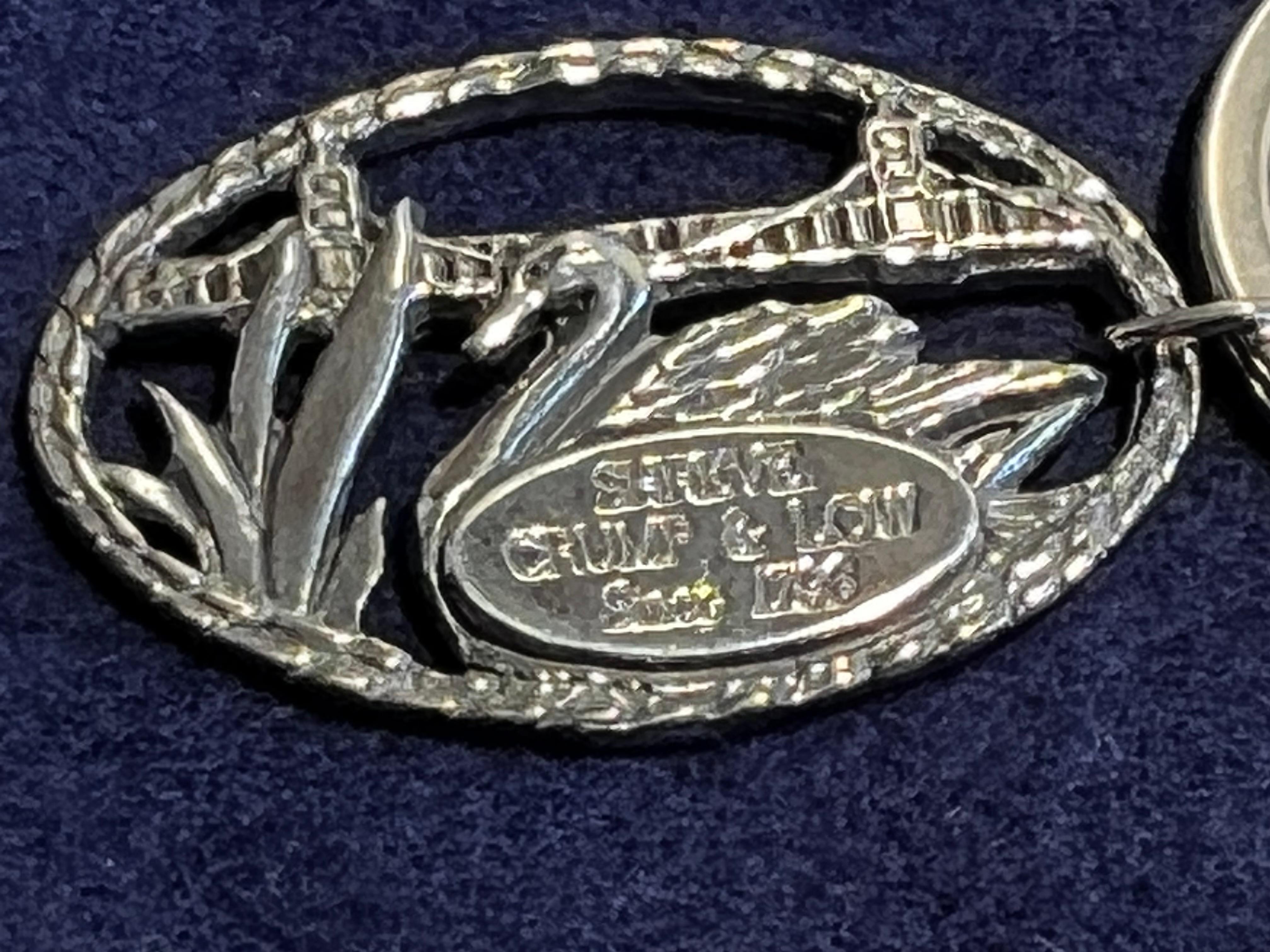 Americano Portachiavi a forma di barca del cigno in argento massiccio di Shreve, Crump & Low, Boston, dal 1796 in vendita