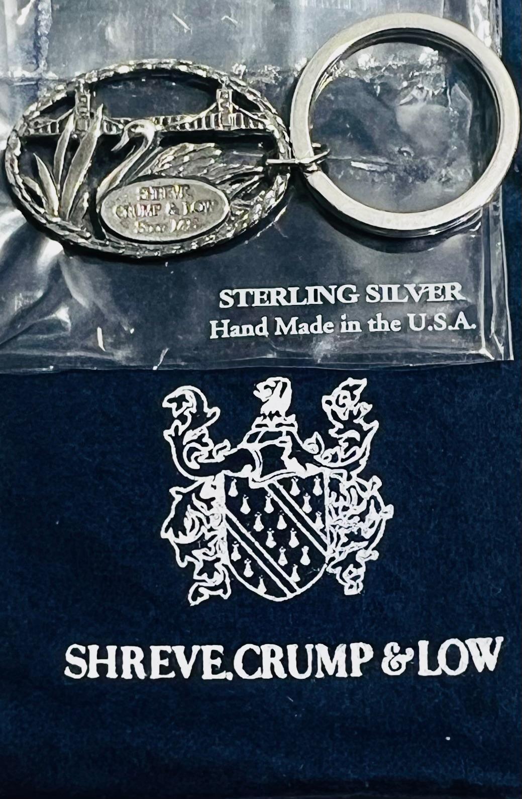 Fine XX secolo Portachiavi a forma di barca del cigno in argento massiccio di Shreve, Crump & Low, Boston, dal 1796 in vendita