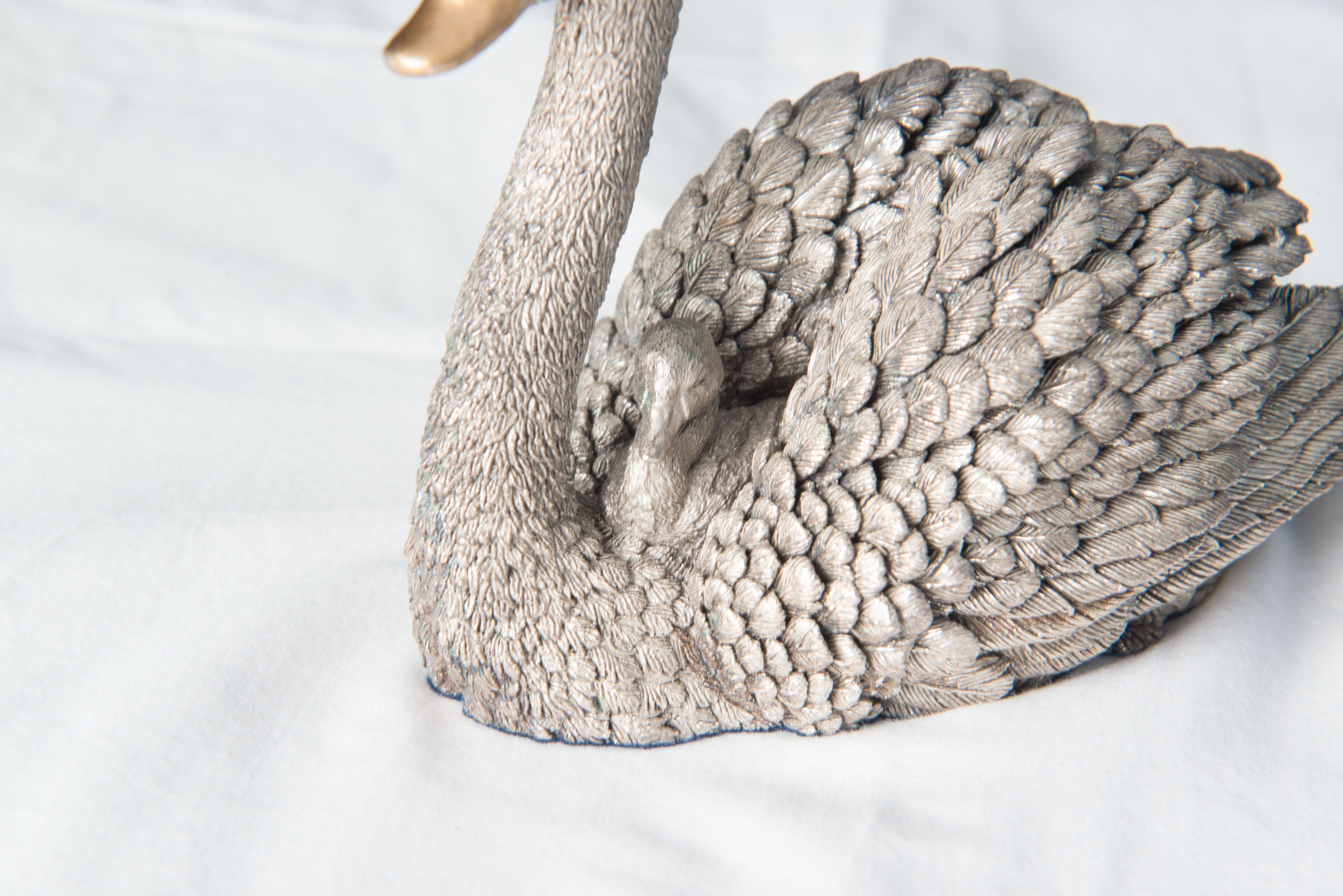 Silver Swan Handmade in England, Buccellati style 5