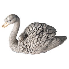 Sterling Silver Swan Handmade in England, Buccellati style
