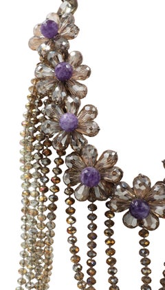 Sterling Silver Swarovski Large Beaded Necklace