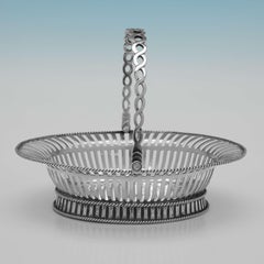 George II Decorative Antique Sterling Silver Basket Edward Aldridge London 1753