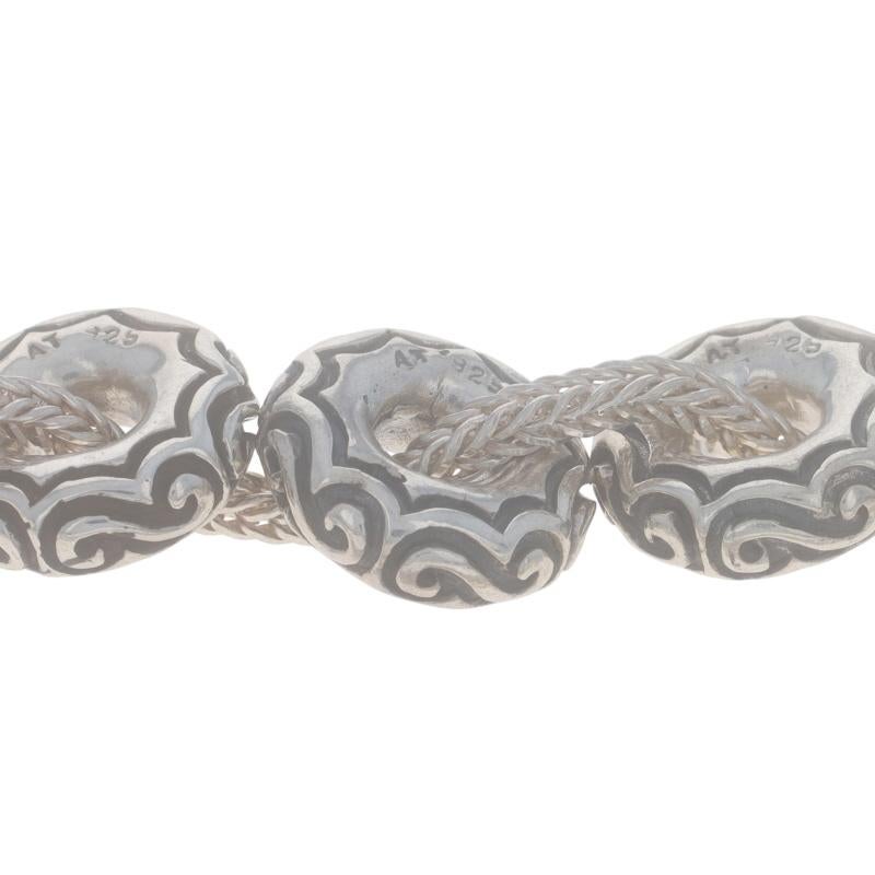 Collier en argent sterling avec pendentif Trio de perles en forme de tourbillon 18
