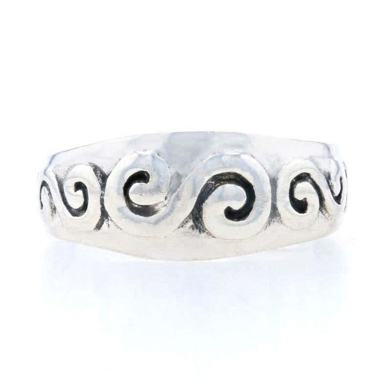Sterling Silver Swirl Scroll Toe Ring - 925 Adjustable Band For Sale at ...