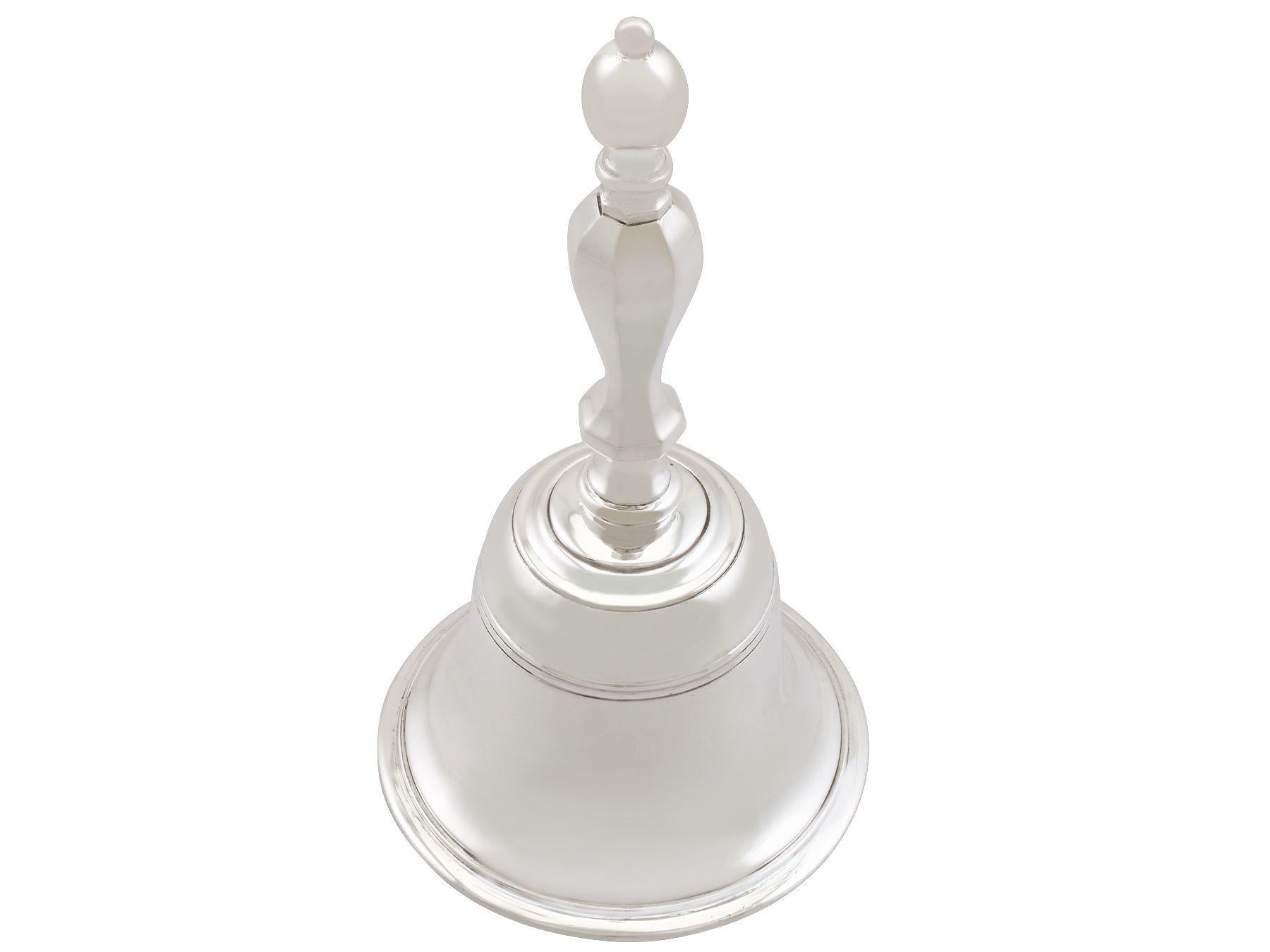 British Vintage Sterling Silver Table Bell For Sale